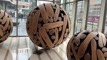 3-D Measurement with ARKit - Wooden ball sculpture