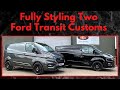 FORD TRANSIT CUSTOM, Both Fully Styled, New Alloy Wheels, Spoilers, Bumper Bar & Hydro Dipping