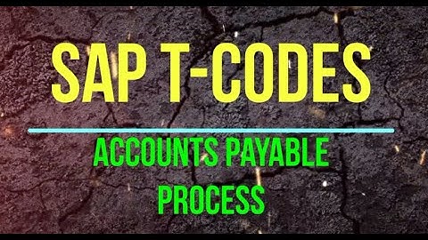 SAP T-codes for Accounts Payable Process
