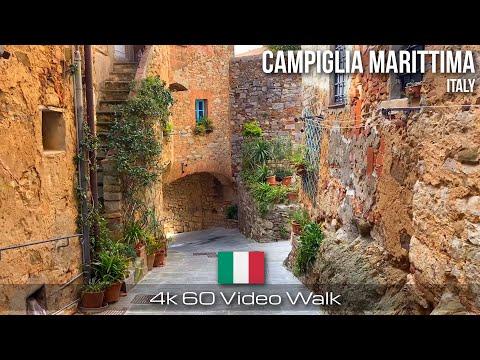Campiglia Marittima 4k Walk | Matera of Tuscany | More than 1000 years old village