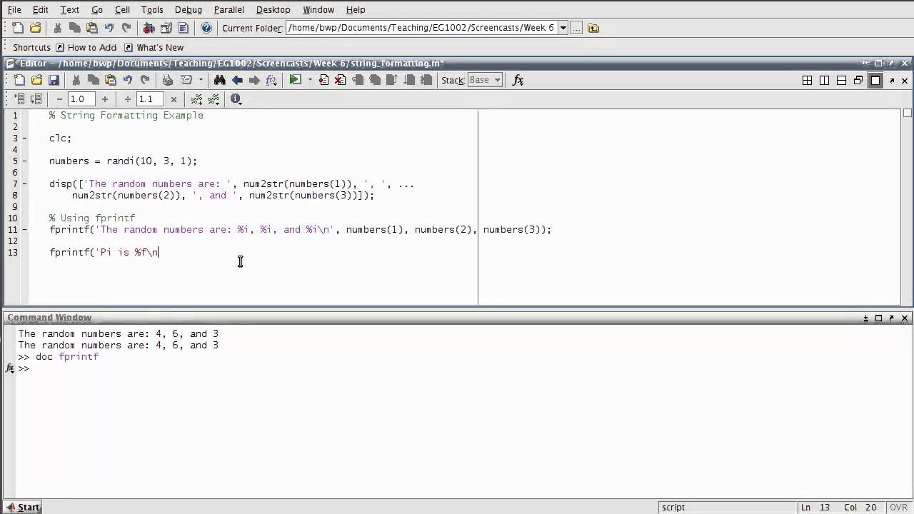 matlab fprintf matlab fprintf