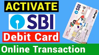 How to Activate SBI Debit Card For Online Transaction at Ecommerce Website | sbi debit card activate