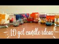 10 GEL WAX CANDLE MAKING IDEAS | HOW TO MAKE JELLY CANDLE | GEL CANDLE | DIWALI CANDLES