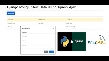 Django Mysql Insert Data Using Jquery Ajax