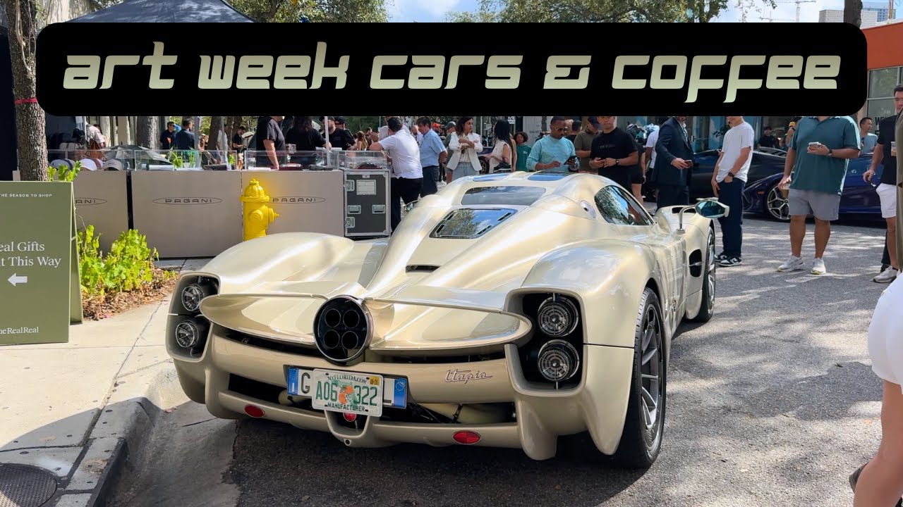 CARS AND COFFEE at Miami Design District Art Week Edition 4K