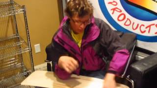 Fiberglass prototype 3, shaping impressions.