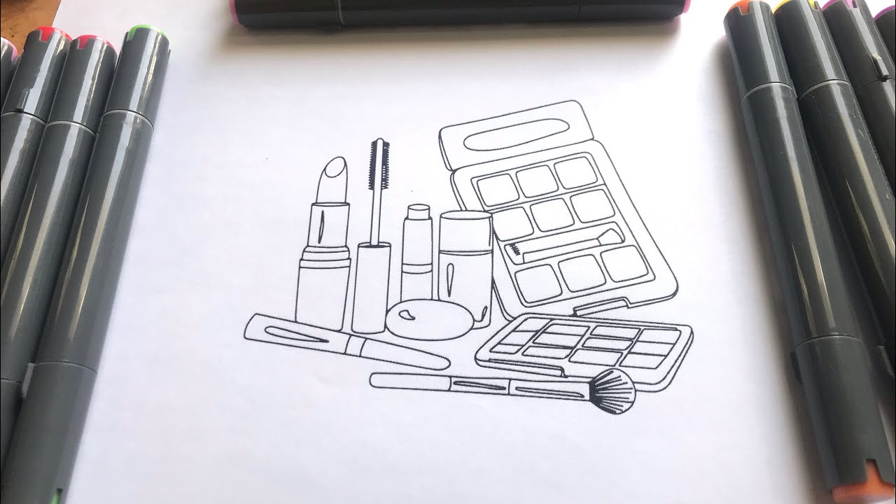 Cosmetics new version coloring pages 🎨✏️