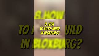 Auto building in Bloxburg?? Yes please!! Check out the full video on the channel #robloxshort