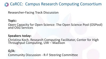 2024-03-14 Researcher Facing Call: Open Capacity for Open Science: The Open Science Pool