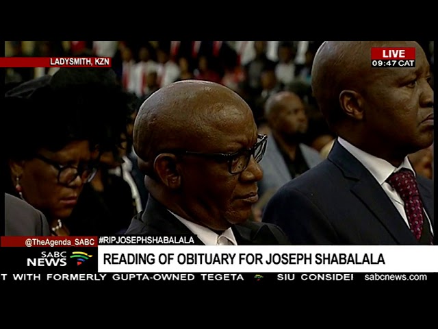 The reading of Joseph Shabalala's obituary