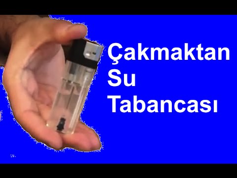 Çakmaktan Mini Su Tabancası Yapımı , Kendin Yap , Homemade Water Gun With Lighter