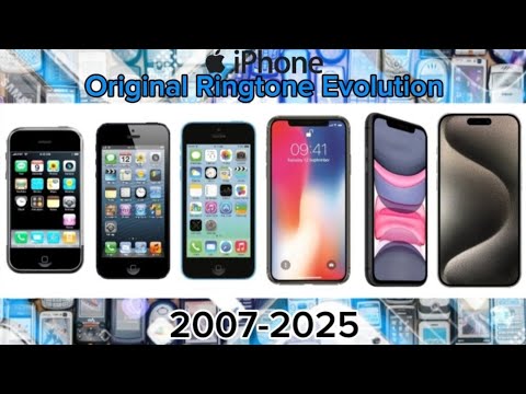 Apple iPhone Original Ringtone Evolution 2007-2025 #iphone#iphoneevolution#iphonefanpage#iphonephone