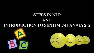 NLP - Steps in NLP and Sentiment Analysis
