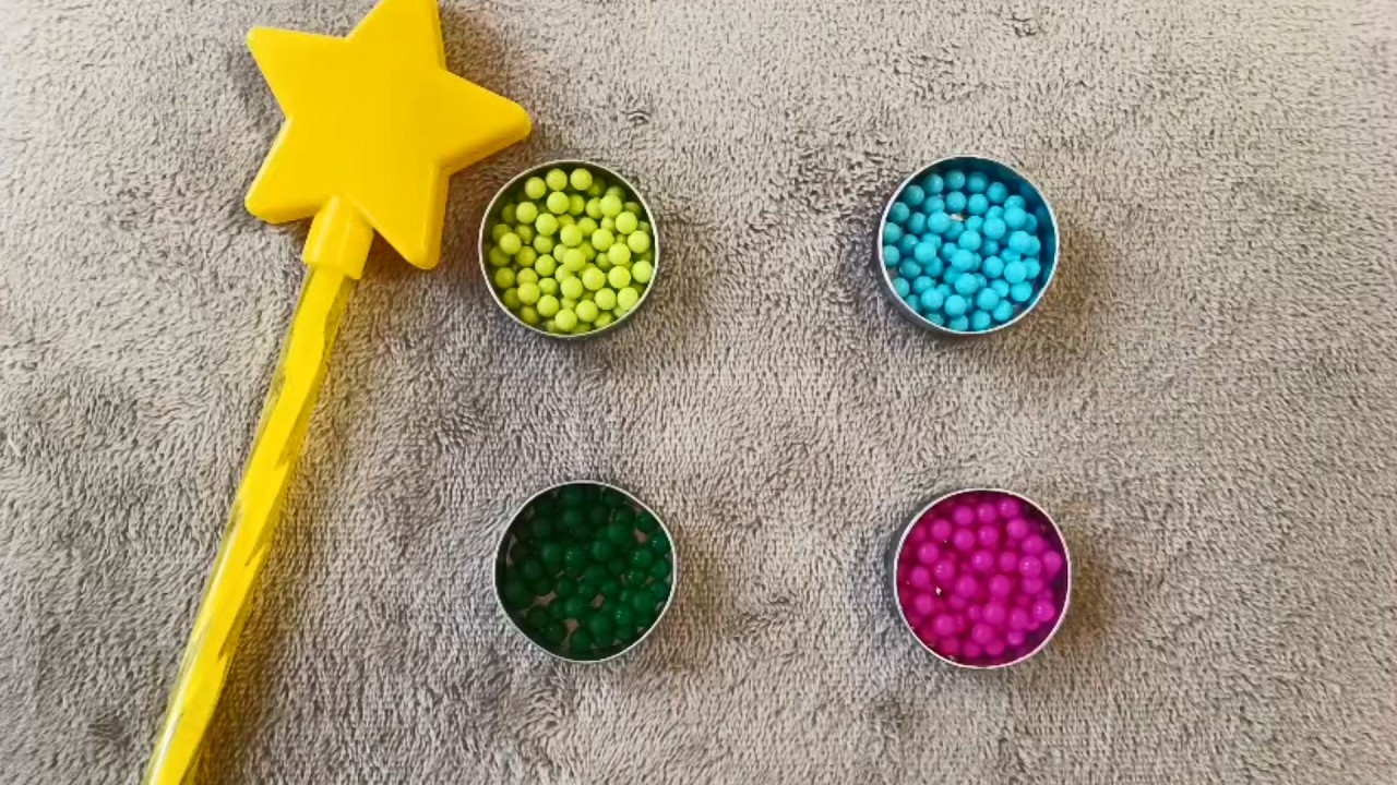 ASMR color matching with hidden items reveal, guess the colors and item ...