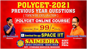 POLYCET 2021 || PREVIOUS YEAR TOPICWISE EXPLANATION ||