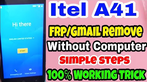 itel A41 Frp/Gmail remove Without computer full hindi step by step 1000% Working trick.