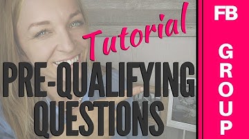 How to set up questions to FB groups joining requests to pre-qualify prospects