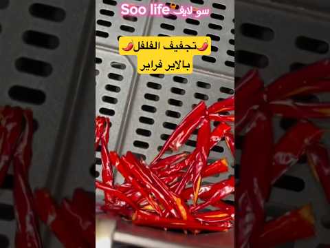 تجفيف الفلفل الاحمر بالقلاية الهوائية وعمل البابريكا     اير فراير