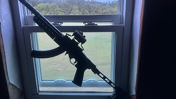 Ruger Charger binary trigger 10/22 suppressed with tracers at 145 yd.