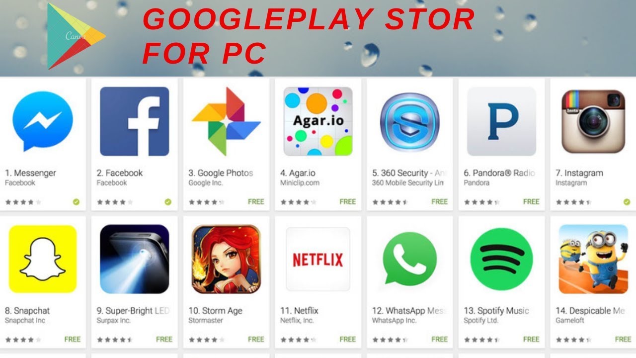 google play apps on pc