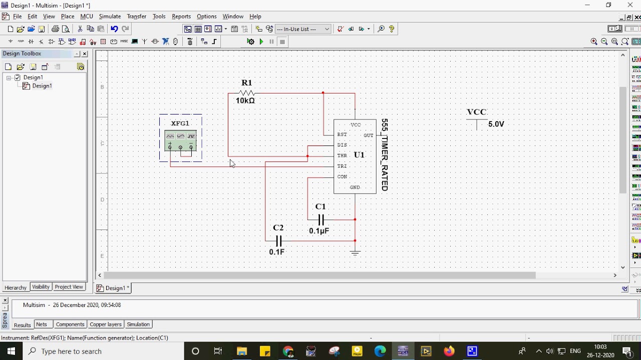 Monostable Circuit Using 555 Using Rcad Software Monostable Multivibrator using IC 555 - YouTube