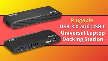 Plugable USB 3.0 and USB C Universal Laptop Docking Station