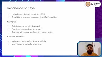 50 Rendering Lists & Keys in React