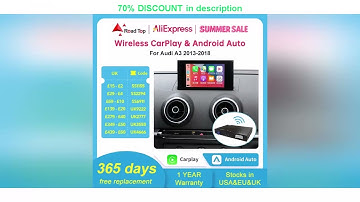 A must-have product! Android Auto Wireless CarPlay for Audi A3 8v Q2 8P 2013-2018, with Mirror Lin