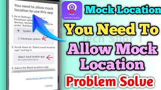 How to Fix Allow Mock Location  Fake GPS Location  Problem Solved