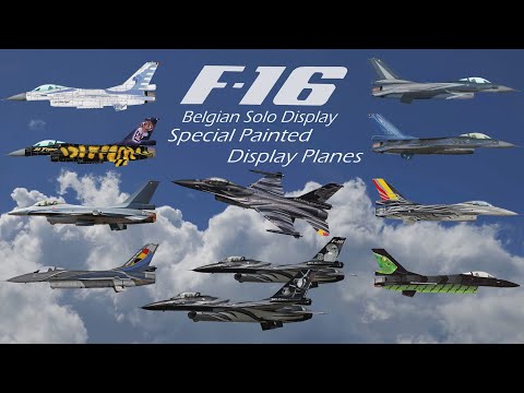 4K??? F-16 Special Painted Belgian  Display F-16 Planes.History of the special ones from 1998-2023