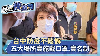 台中防疫不鬆懈 五大場所實施戴口罩.實名制－民視新聞