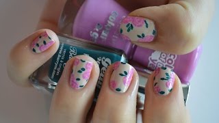 Vintage Floral Nail Art