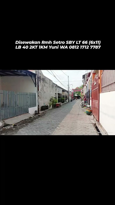 21JUTA/THN DISEWAKAN MURAH RUMAH SETRO DI SURABAYA DEKAT UNAIR C KALIJUDAN LEBAK RAYA KENJERAN PLOSO
