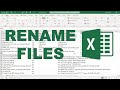 How to rename multiple files at once using Excel (Windows)