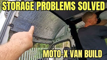 how to build overhead bulkhead storage unit cupboard for a vwcrafter sprinter moto-x van build