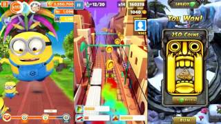 Subway Surfers Vs Tmeple Run 2 Vs Minion Rush 2016