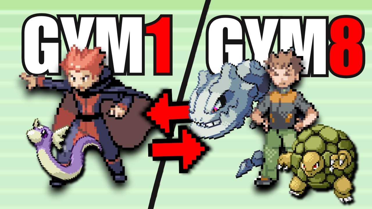 I Beat Pokemon Fire Red but the Gyms are REVERSED!