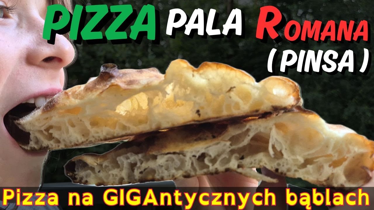 🍕 Pizza Pala Romana [Pinsa] - sekret Chrupiących i Mega dużych Bąbli 🫧 - 80% Hydro