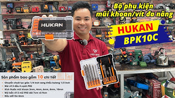 Bộ phụ kiện mũi khoan/vít đa năng Hukan (GEN 1) G1-BPK10C gồm 10 chi tiết