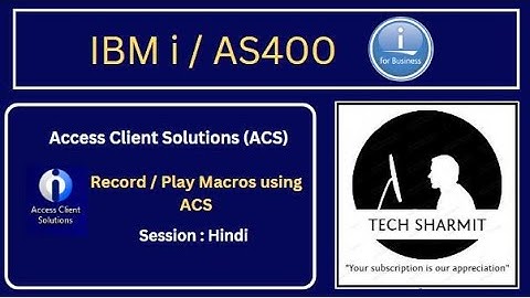 IBMi (AS400) - Macros in  ACS | access client solutions |  as400 tutorial  beginners  hindi | ibmi |