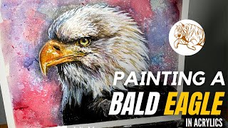 Painting A BALD EAGLE In Acrylics