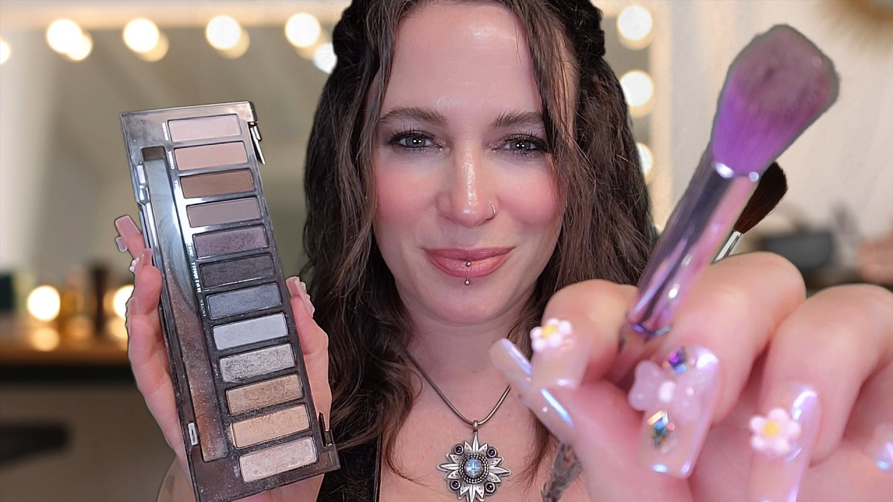 ASMR - Makeup Artist Does Your Smokey Eye Makeup & Hair - Layered Roleplay