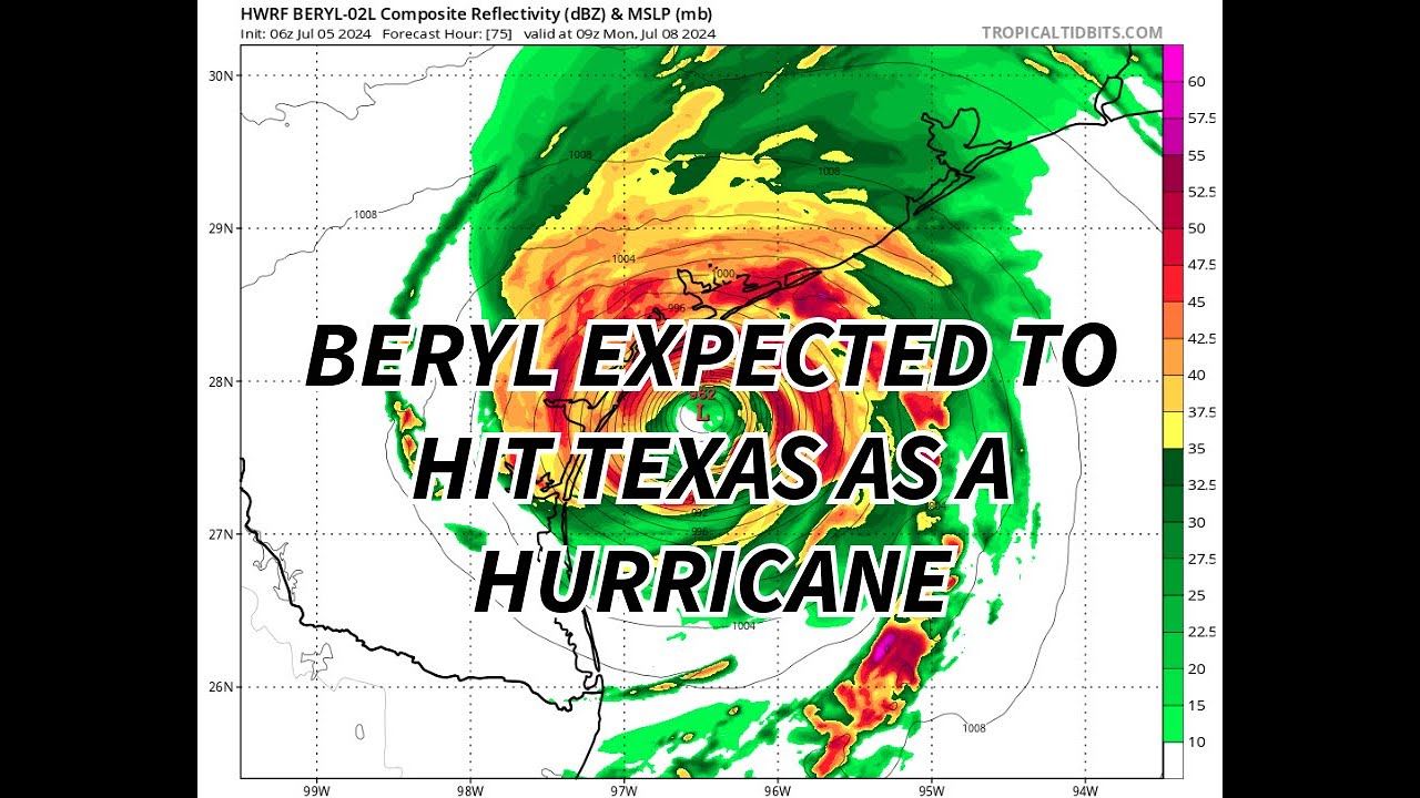 Major Change: Beryl, Expected To Make Landfall In Texas As A Hurricane ...