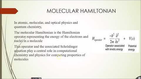 MOPAC 7 -  (Calculations Using Hamiltonians Part 01)