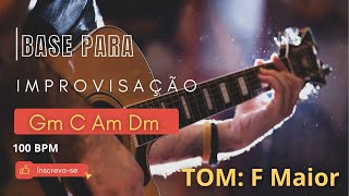 Base para Improvisar em F ii - V - iii - vi Backing Track para Solo Guitarra ou Violão