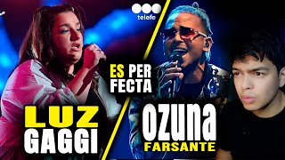 LUZ GAGGI [El FARSANTE] vs OZUNA - Reacción ( Comparación voces ) - La voz Argentina