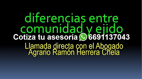 ¿Qué diferencia hay entre una comunidad y un ejido?