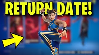 CHUN LI SKIN RETURN DATE in FORTNITE! (Street Fighter Bundle Coming to the Item Shop 2024)