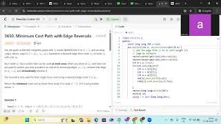3650. Minimum Cost Path with Edge Reversals| LC Biweekly 163 | Problem 3 | Graph | Dijkstra Algo