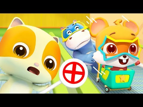 Thang cuốn an toàn | Siêu nhân bay vui nhộn | Nhạc thiếu nhi - Vui chơi an toàn | BabyBus